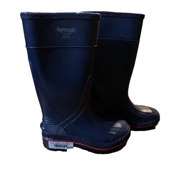Honeywell Servus Size Youth 5 Blue Rubber Boots **NEW* - Picture 2 of 7